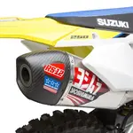 Ligne complète YOSHIMURA RS-12 Signature Series inox/silencieux alu/casquette carbone Suzuki RM-Z250