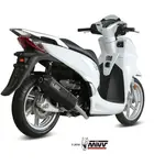 Ligne complète MIVV Speed Edge inox/silencieux Steel Black/casquette carbone Honda SH 300