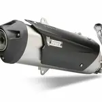 Ligne complète MIVV Urban inox/silencieux inox/casquette ABS noire Piaggio Beverly 125