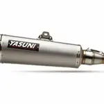 Silencieux YASUNI Scooter 4 inox Look Titane/casquette noir