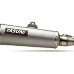 Silencieux YASUNI Scooter 4 inox Look Titane/casquette noir