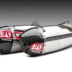Ligne complète YOSHIMURA RS-9E inox/silencieux double inox/casquette carbone Honda CRF250R