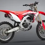 Ligne complète YOSHIMURA RS-9E inox/silencieux double inox/casquette carbone Honda CRF250R