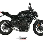 Ligne complète MIVV inox silencieux inox noir/casquette carbone Yamaha MT-07