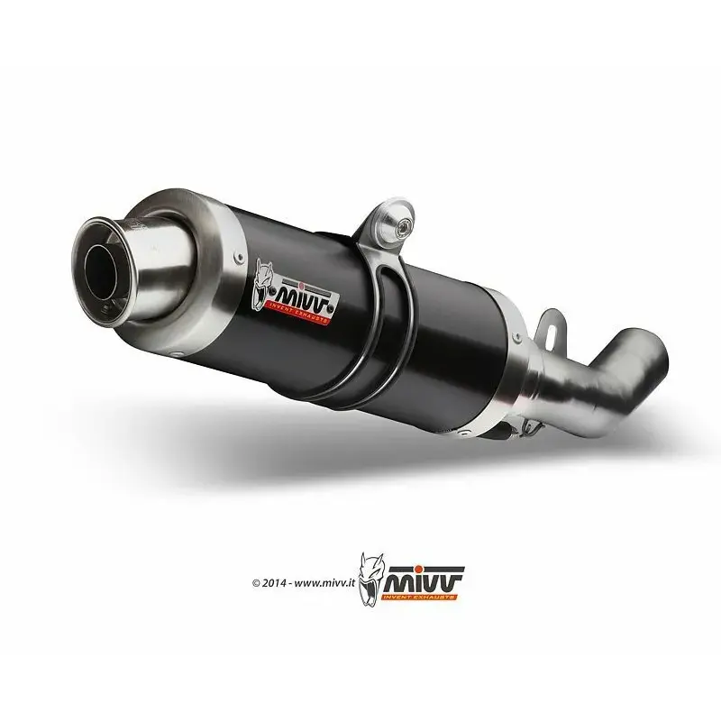 Silencieux MIVV GP inox brossé noir Suzuki GSX-S1000