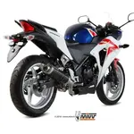 Silencieux MIVV GP inox brossé noir/casquette inox Honda CBR250R