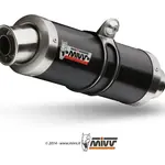 Silencieux MIVV GP inox brossé noir/casquette inox Honda CBR250R