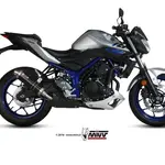 Silencieux MIVV GP inox noir casquette carbone Yamaha MT-03