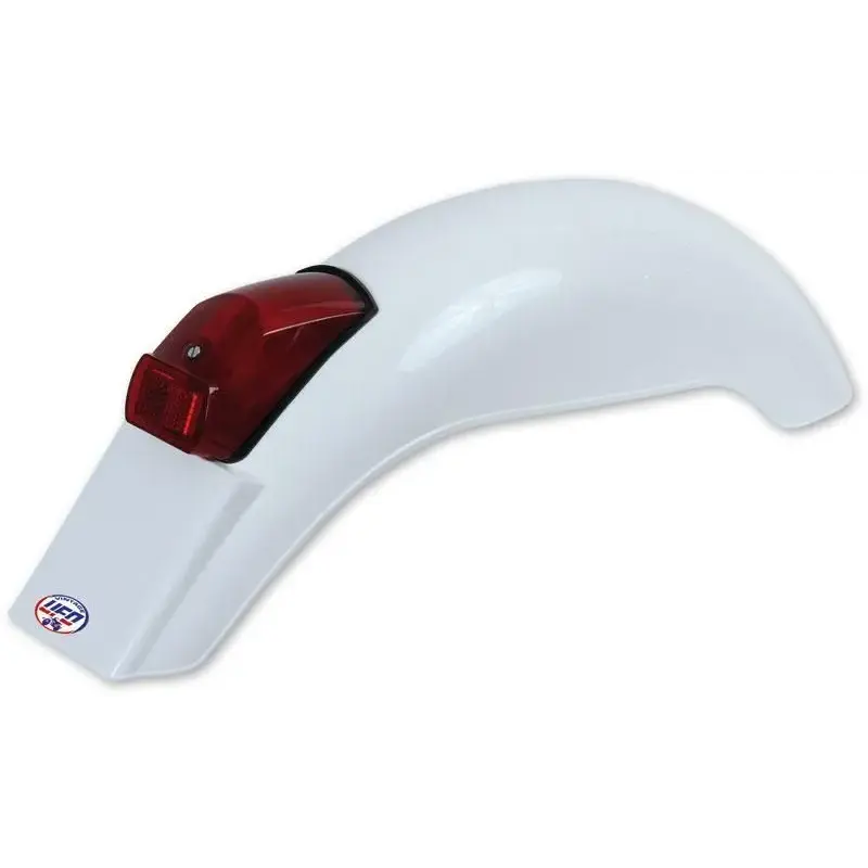 Garde-boue arrière + feu UFO Enduro blanc