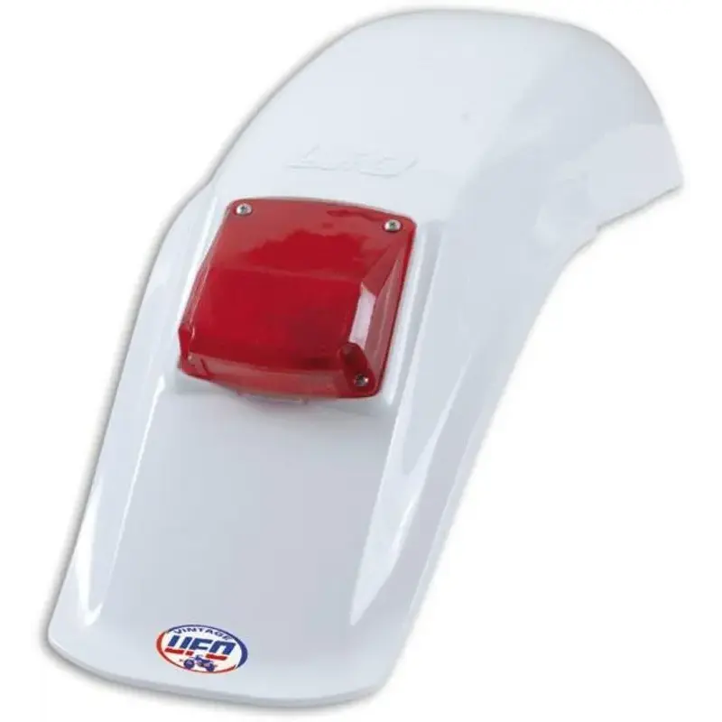 Garde-boue arrière + feu UFO Enduro blanc