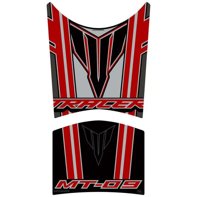 Protection de réservoir MOTOGRAFIX 2 pièces noir/rouge Yamaha MT-09 Tracer