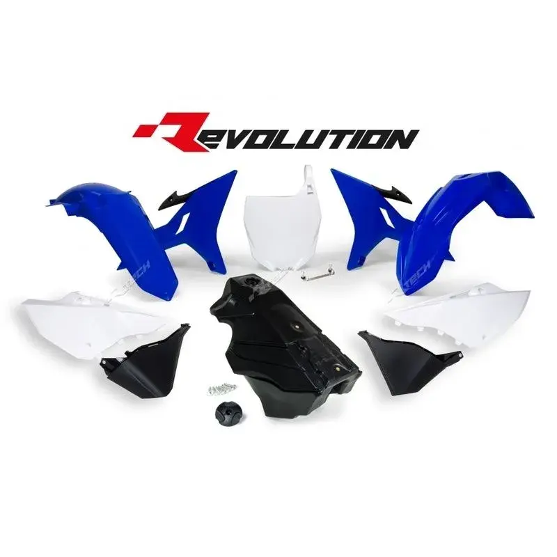 Kit plastique RACETECH Revolution + réservoir couleur origine bleu/blanc/noir Yamaha YZ125/250