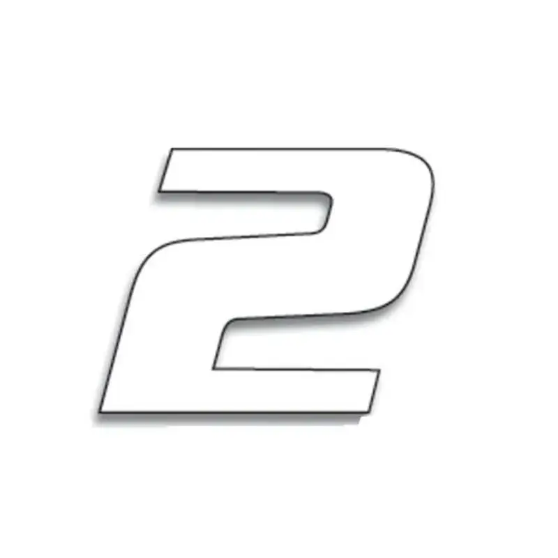 Numéro de course 2 BLACKBIRD 20x25cm blanc