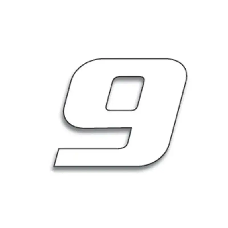 Numéro de course 9 BLACKBIRD 20x25cm blanc