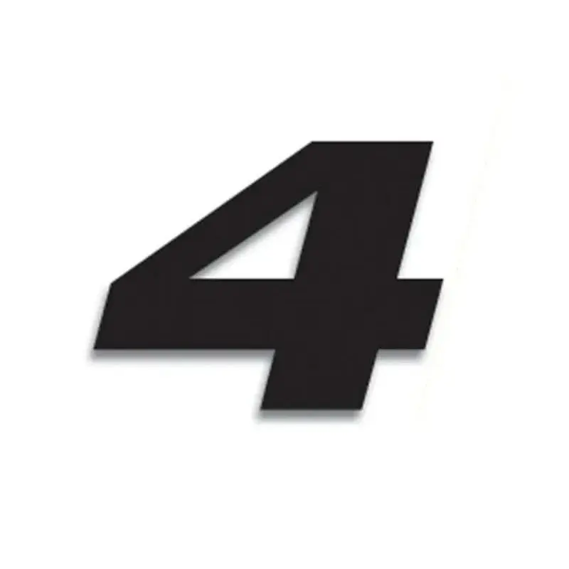Numéro de course 4 BLACKBIRD 20x25cm noir