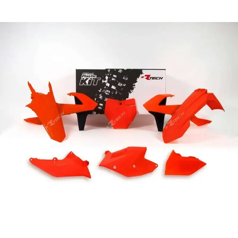 Kit plastique RACETECH orange fluo/noir KTM