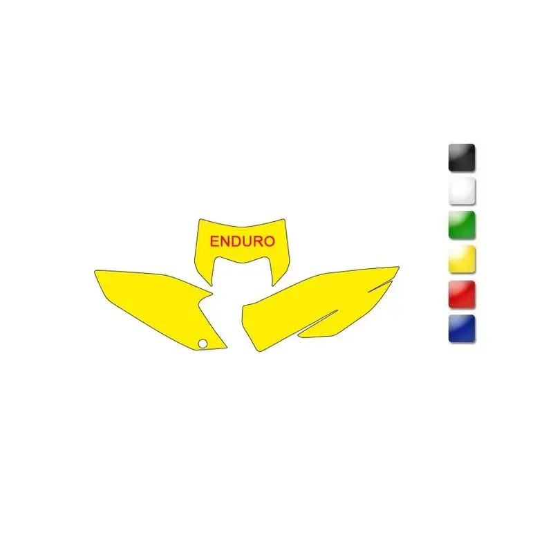 Fonds de plaque BLACKBIRD jaune Husqvarna TE-FE 125&+