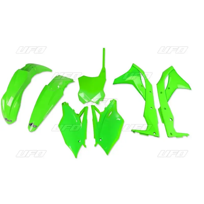 Kit plastique UFO vert fluo Kawasaki KX250F