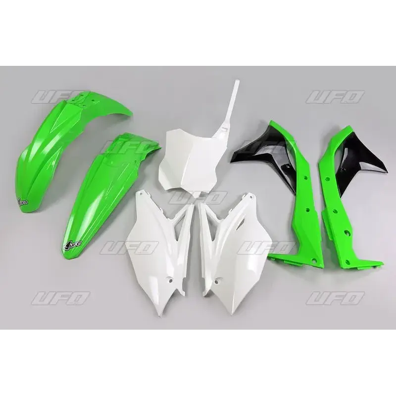 Kit plastique UFO origine (2017) vert/noir/blanc Kawasaki KX250F