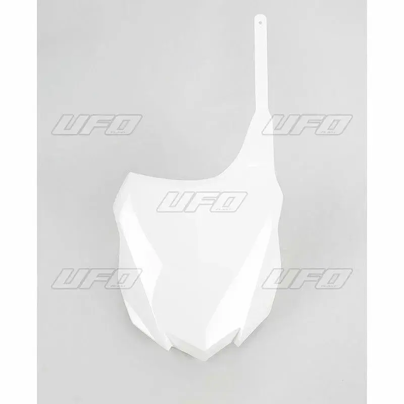Plaque numéro frontale UFO blanc Kawasaki KX250F/450F