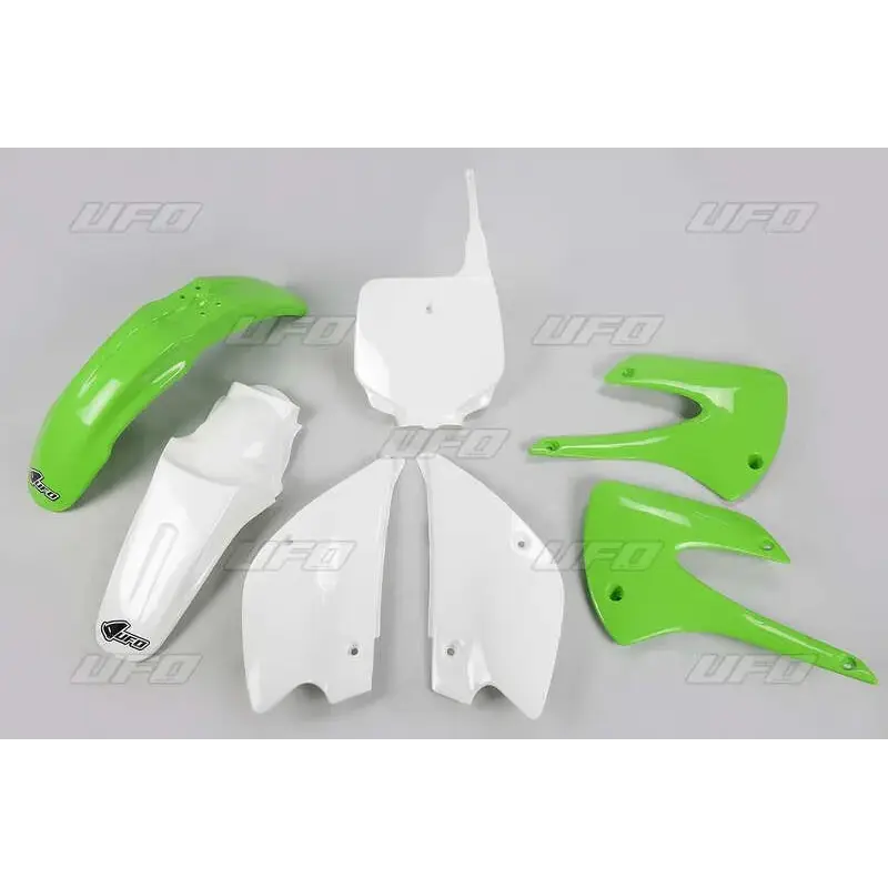 Kit plastique UFO couleur origine (2013) restylé vert/blanc Kawasaki KX85