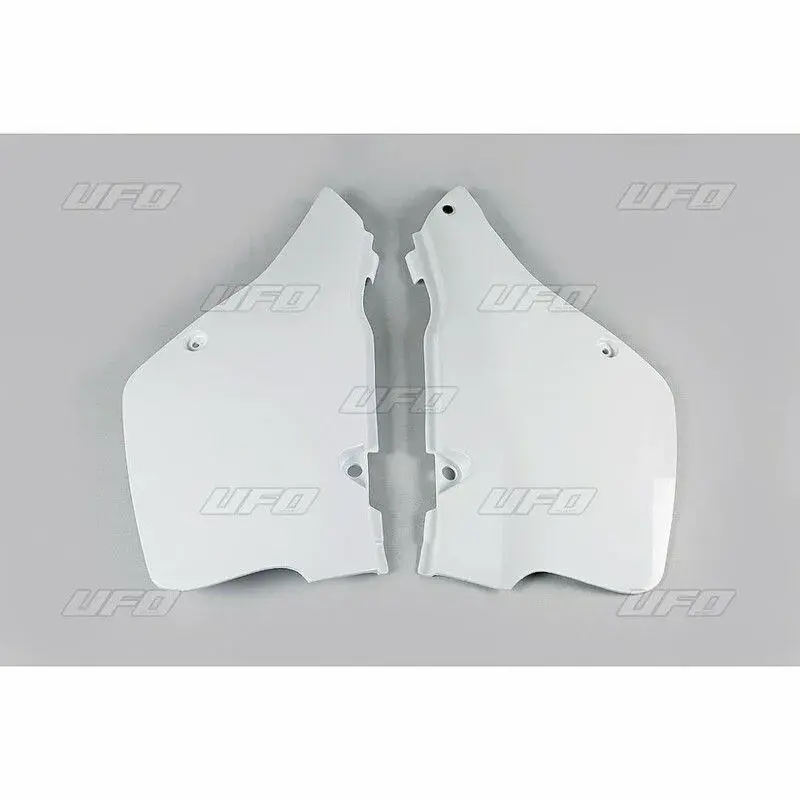 Plaques latérales UFO blanc Suzuki RM125