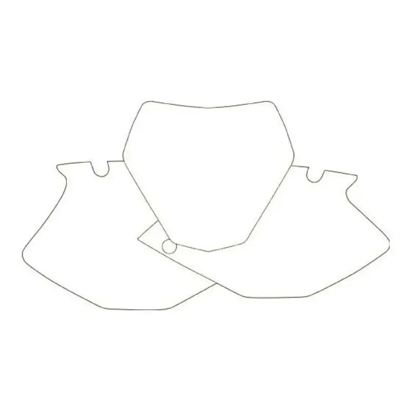 Fonds de plaque BLACKBIRD blanc Yamaha YZF250