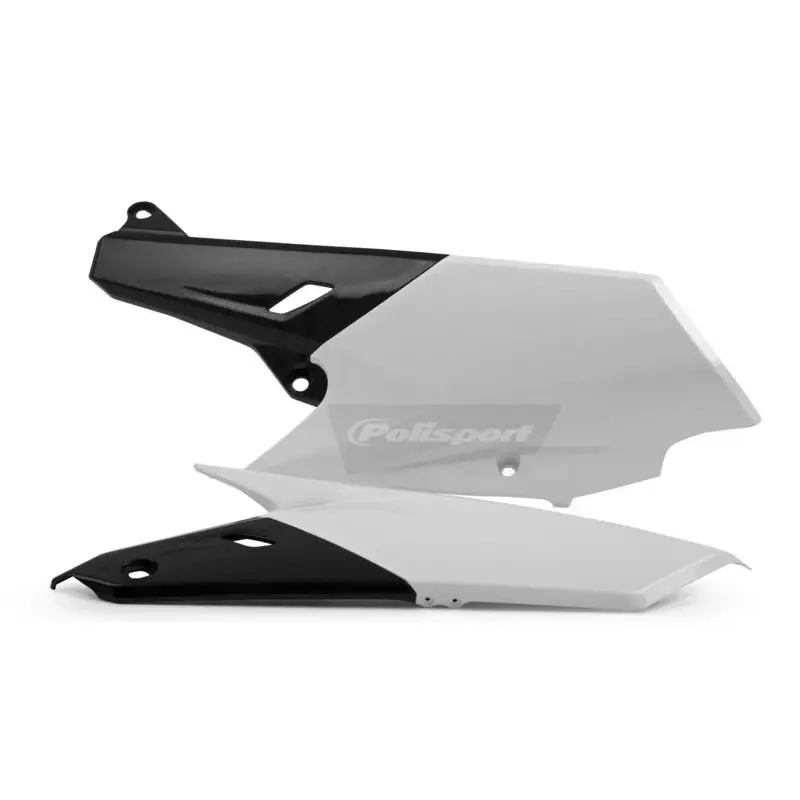 Plaques latérales Polisport blanc Yamaha YZ125/YZ250