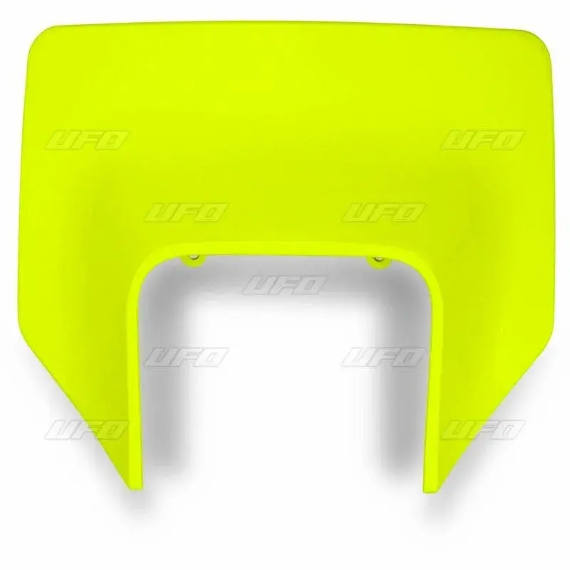 Plaque numéro frontale UFO Husqvarna jaune fluo