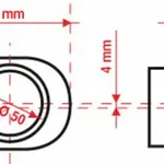 Filtre à air BMC conique centré manchon Ø50mm