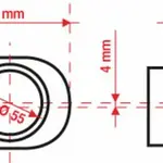 Filtre à air BMC conique décalé à gauche manchon Ø55mm