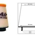 Filtre à air TWIN AIR conique Ø40mm 158968