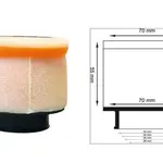 Filtre à air TWIN AIR cylindrique manchon Ø28mm