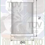 Filtre à huile Hiflofiltro HF567 MV Agusta