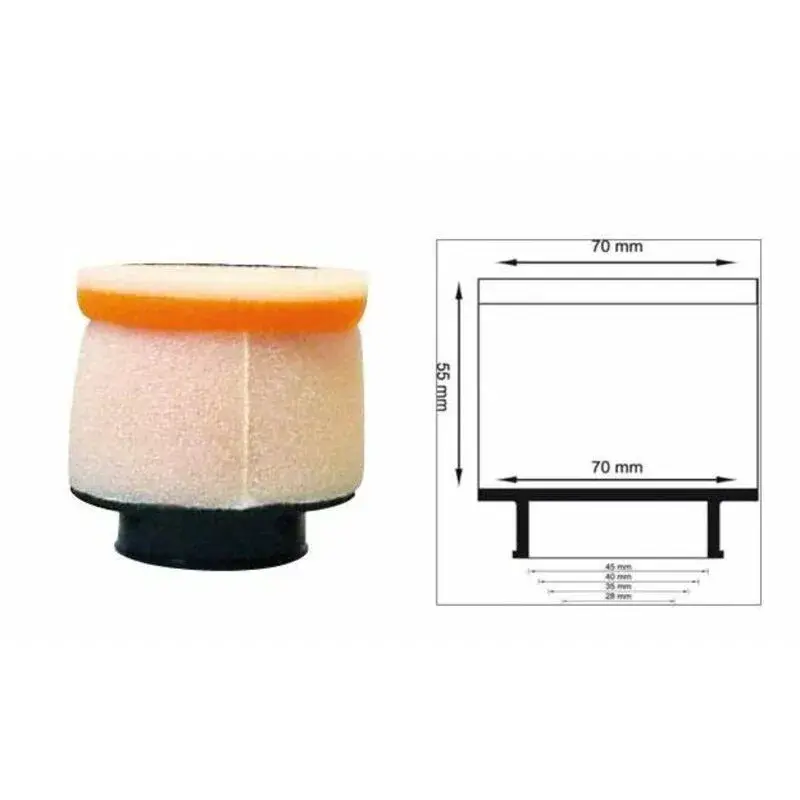 Filtre à air TWIN AIR cylindrique manchon Ø63mm