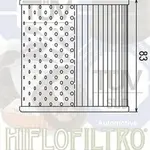 Filtre à huile Hiflofiltro HF126 Kawasaki