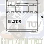 Filtre à huile Hiflofiltro HF172C chrome Harley Davidson