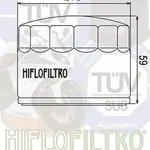 Filtre à huile HIFLOFILTRO HF552 noir Moto Guzzi