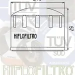 Filtre à huile HIFLOFILTRO HF165 noir BMW F800GS/F800ST