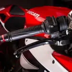 Levier de frein repliable/réglable LIGHTEC Alien alu inserts caoutchouc noir - LEVD123K Suzuki GSX-S1000