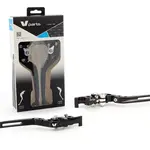 Leviers V-PARTS repliables 177mm taillé masse noir/visserie alu avec adaptateurs par paire Honda