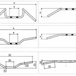 Guidon Ø22 avec barre TOMASSELLI acier Medium noir/sans mousse