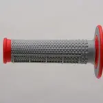 Revêtements RENTHAL MX Taper picots/semi-gauffré gris/rouge