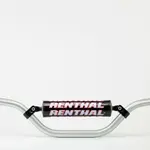 Guidon Ø22,2mm avec barre RENTHAL Classic Mini MX RC argent/mousse noire Yamaha YZ85