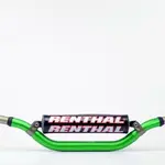 Guidon Ø28,6mm avec barre RENTHAL Twinwall replica Villopoto/Stewart vert/mousse noire