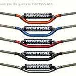 Guidon Ø28,6mm avec barre RENTHAL Twinwall replica Ricky Carmichael orange/mousse noire