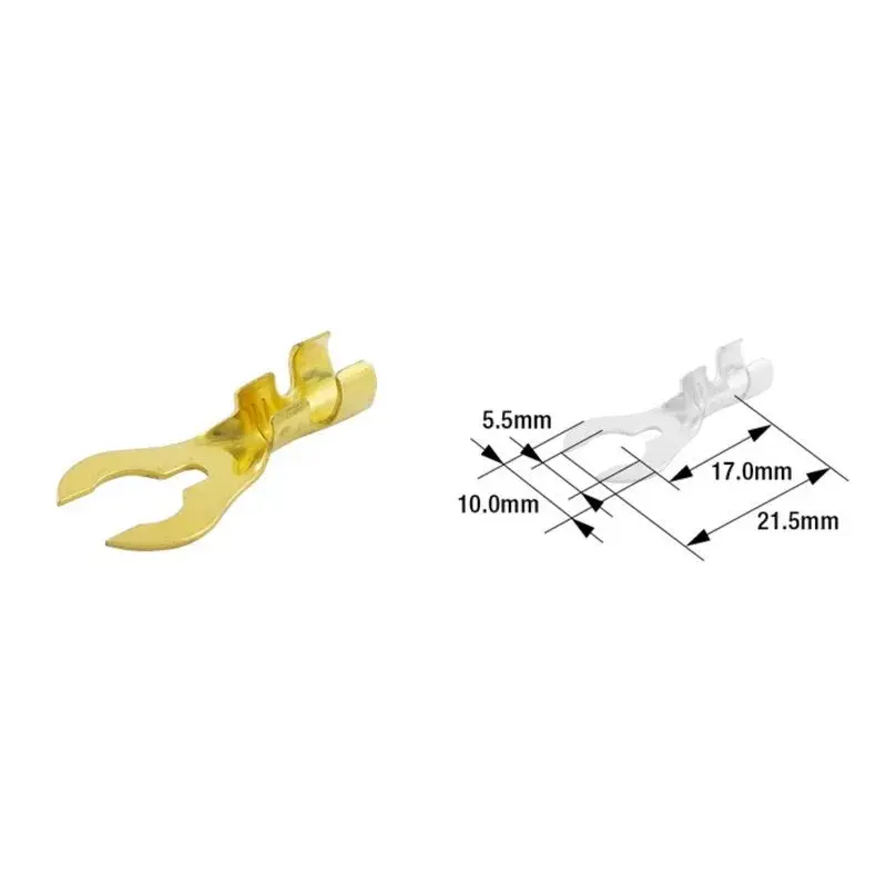 Cosses à fourche mâle TOURMAX Ø5.5mm type B-22 (par 100)