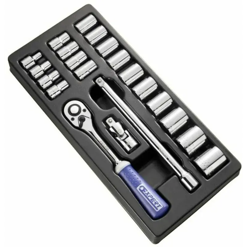 Module d'outils EXPERT douilles et cliquet 1/2" - plateau plastique