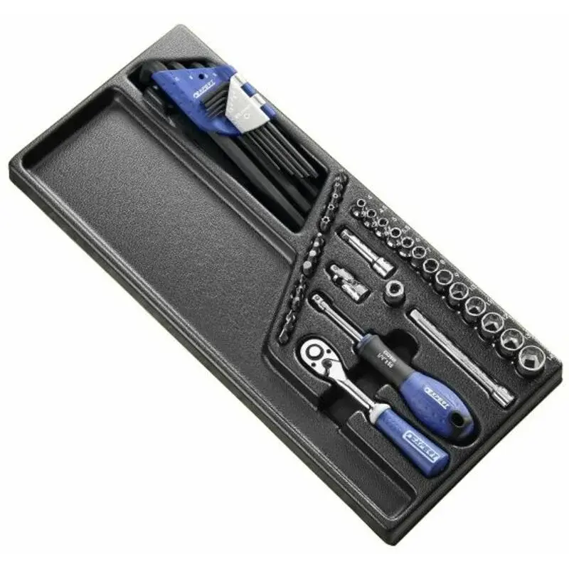 Module d'outils EXPERT douilles et cliquets 1/4" - plateau plastique