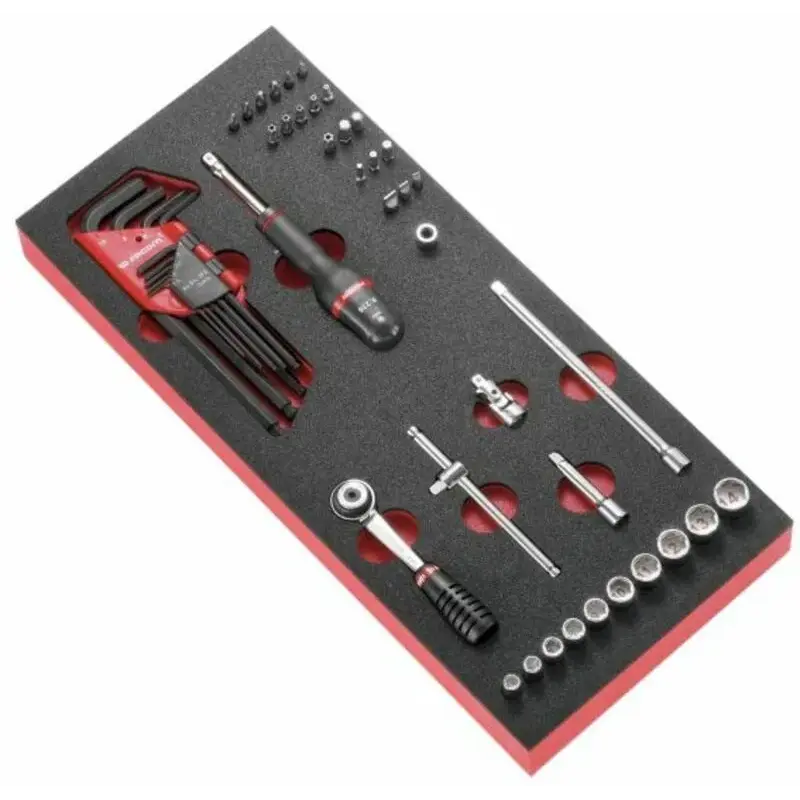 Module d'outils FACOM douilles/cliquet 1/4" - plateau mousse
